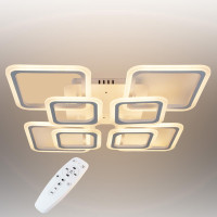 Потолочная LED люстра, светильник светодиодный белый Sunlight 6325/4+4S