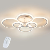 Потолочная LED люстра, светильник светодиодный белый Sunlight 6326/2+2+2